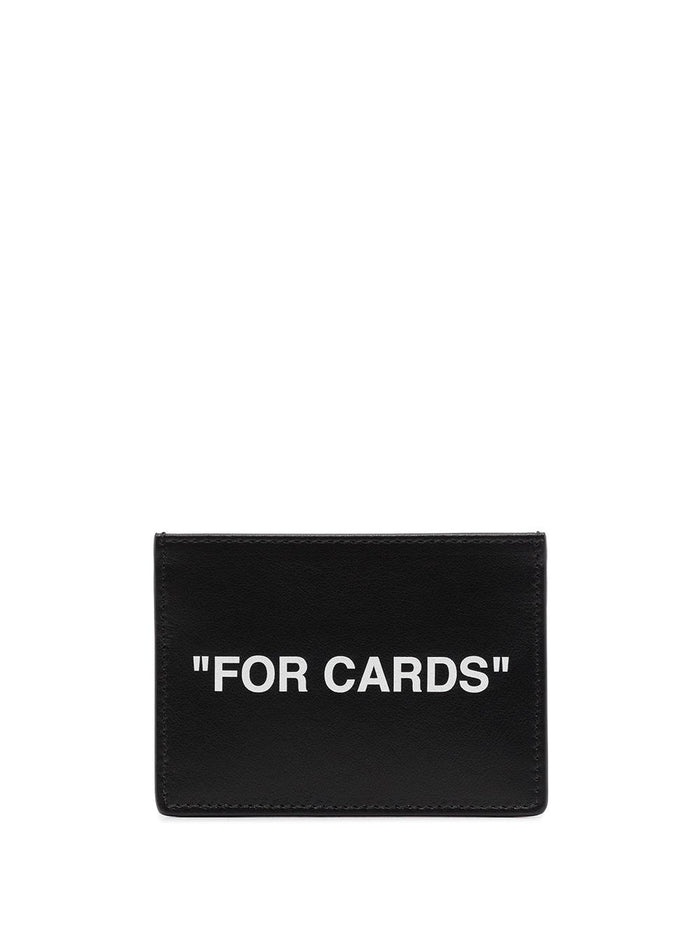 OFF-WHITE "For Cards" Card Holder Black - MAISONDEFASHION.COM