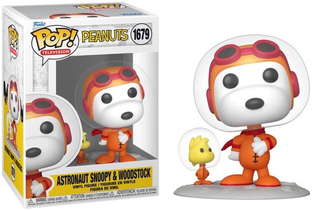 Funko Pop! Television #1679 - Peanuts - Astronaut Snoopy & Woodstock Vinyl Figures (83507)