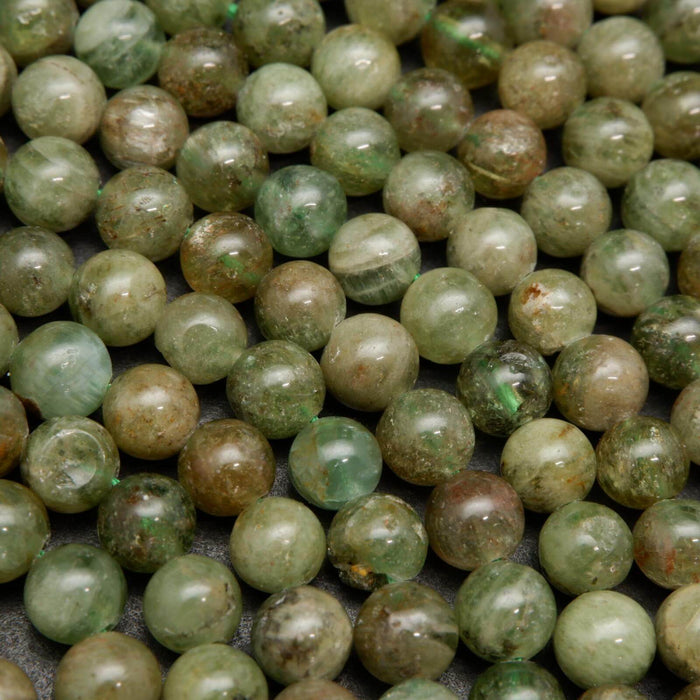 Green apatite beads.