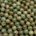 Green apatite beads.