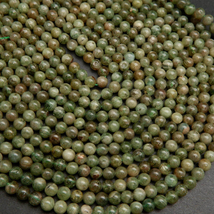 Green apatite beads.
