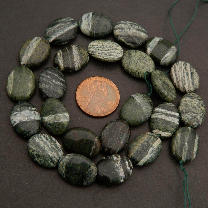 Green Zebra Jasper · Smooth · Oval · 10mm, 12mm, Tejas Beads, Beads
