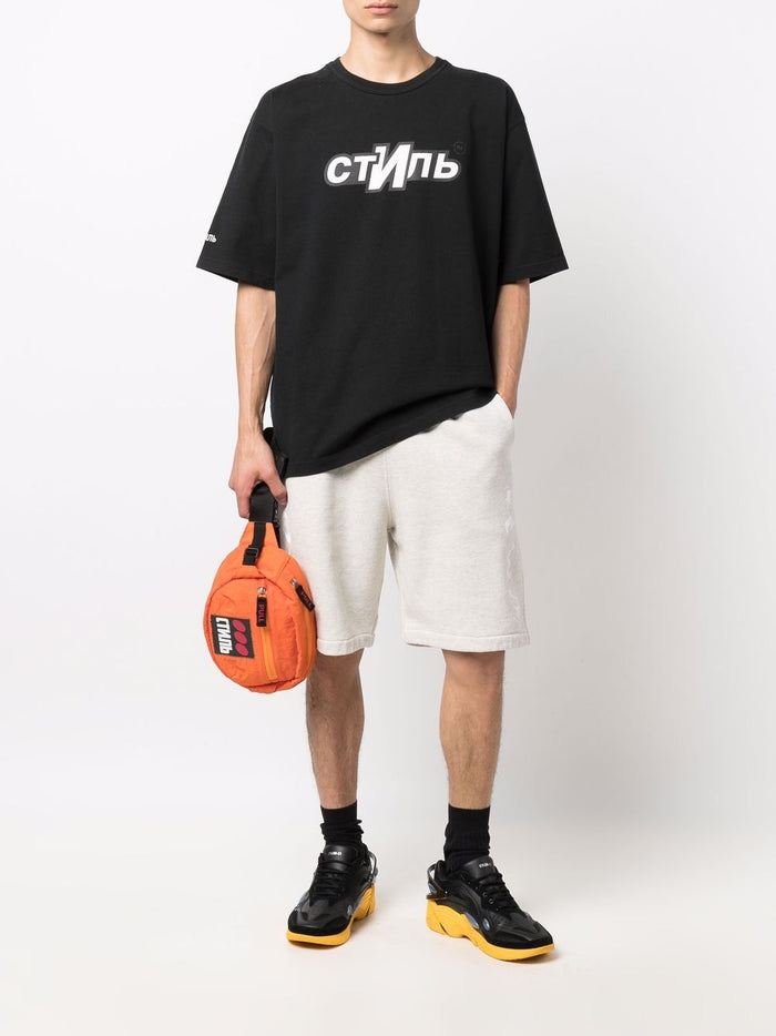 HERON PRESTON CTNMB Logo T-Shirt Black - MAISONDEFASHION.COM