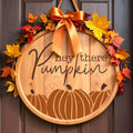 Hey There Pumpkin Round Sign Stencil