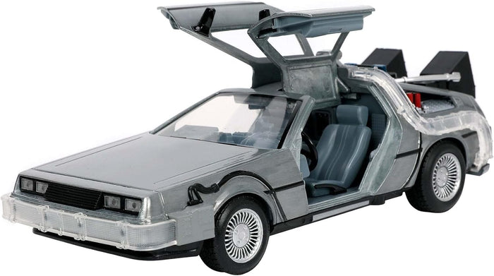 Hollywood Rides - Back to the Future: DeLorean Time Machine 1:24 Scale Die-Cast Vehicle w/Lights 32911 LOW STOCK