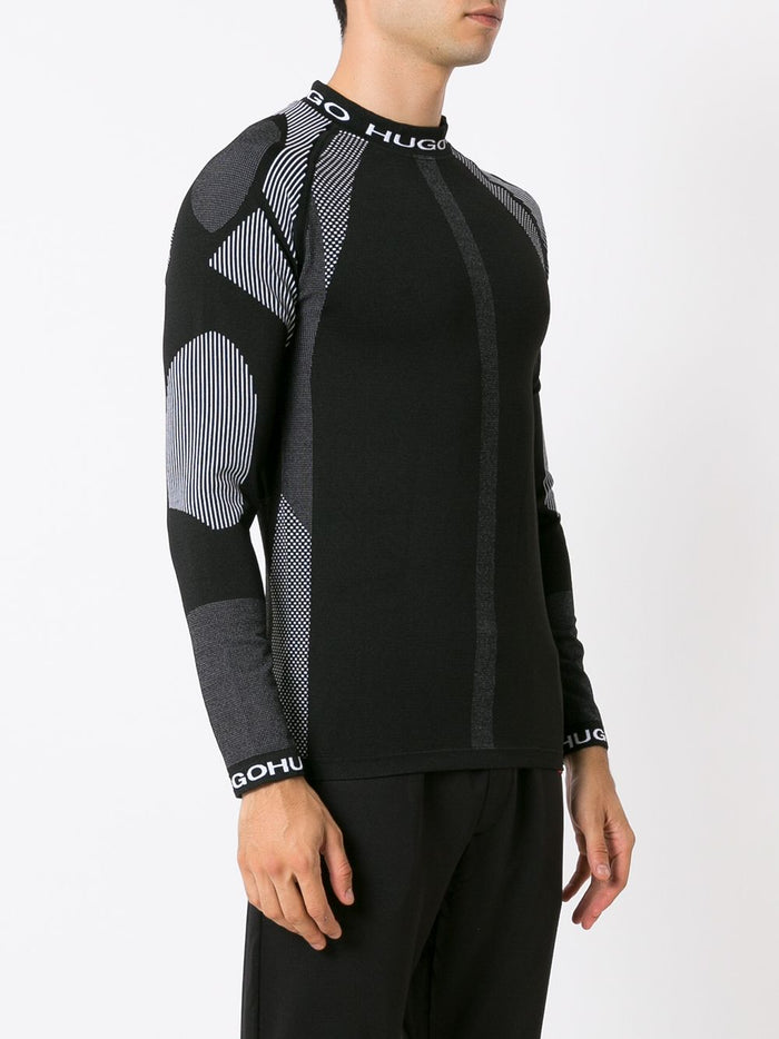 HUGO Daffron panelled top Black - MAISONDEFASHION.COM