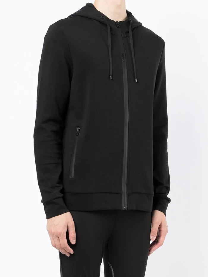 HUGO Durdie Zip Hoodie Black - MAISONDEFASHION.COM
