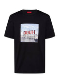 HUGO Landscape Print T-Shirt Black - Maison De Fashion