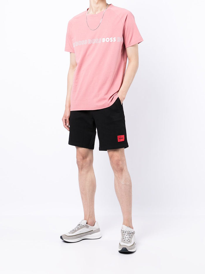 HUGO Logo Patch Shorts Black - MAISONDEFASHION.COM