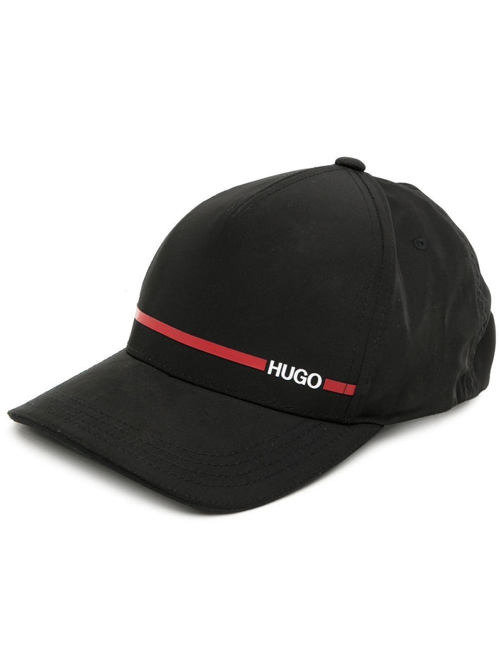 HUGO Logo print baseball cap Black - MAISONDEFASHION.COM