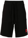 HUGO Logo Shorts Black - MAISONDEFASHION.COM