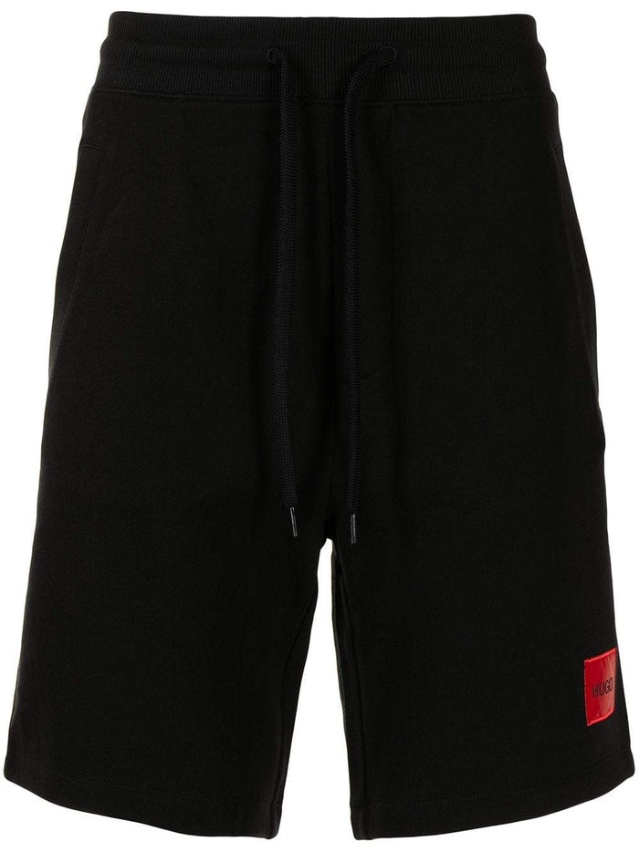 HUGO Logo Shorts Black - MAISONDEFASHION.COM