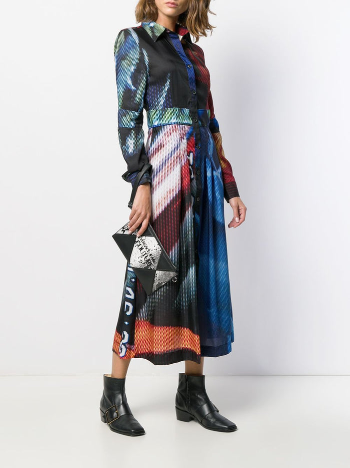 VERSACE JEANS COUTURE Patchwork Clutch Black - Maison De Fashion