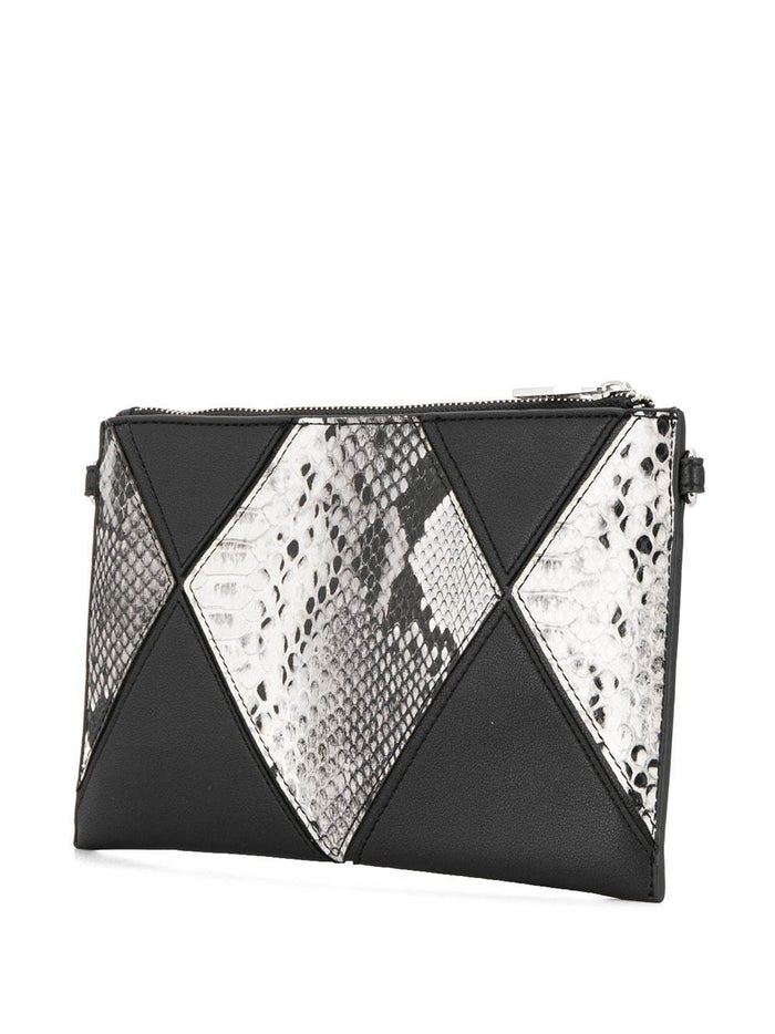 VERSACE JEANS COUTURE Patchwork Clutch Black - Maison De Fashion
