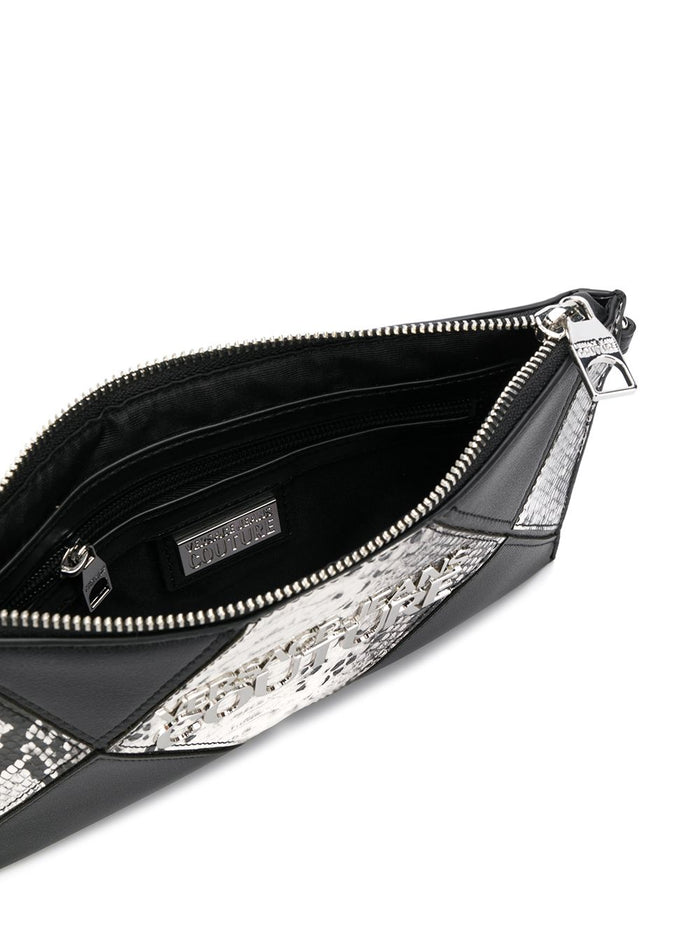 VERSACE JEANS COUTURE Patchwork Clutch Black - Maison De Fashion