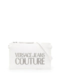 VERSACE JEANS COUTURE Perforated-logo clutch bag White - MAISONDEFASHION.COM