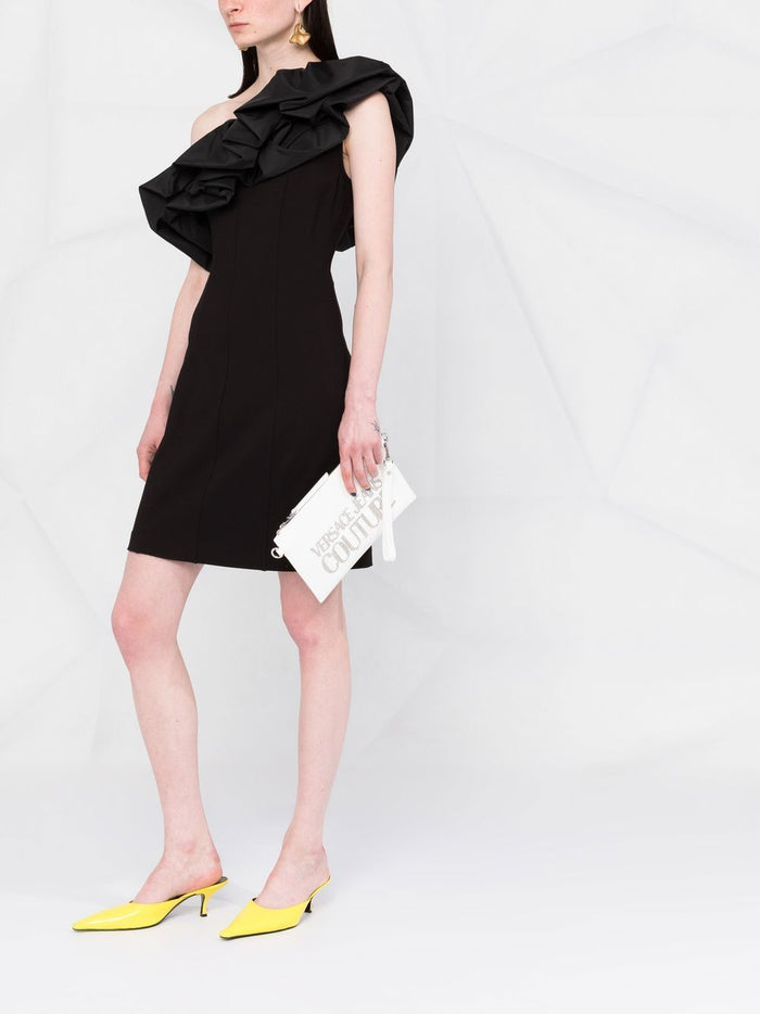 VERSACE JEANS COUTURE Perforated-logo clutch bag White - MAISONDEFASHION.COM