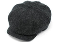 JP Cap Tweed Black & Charcoal Herringbone