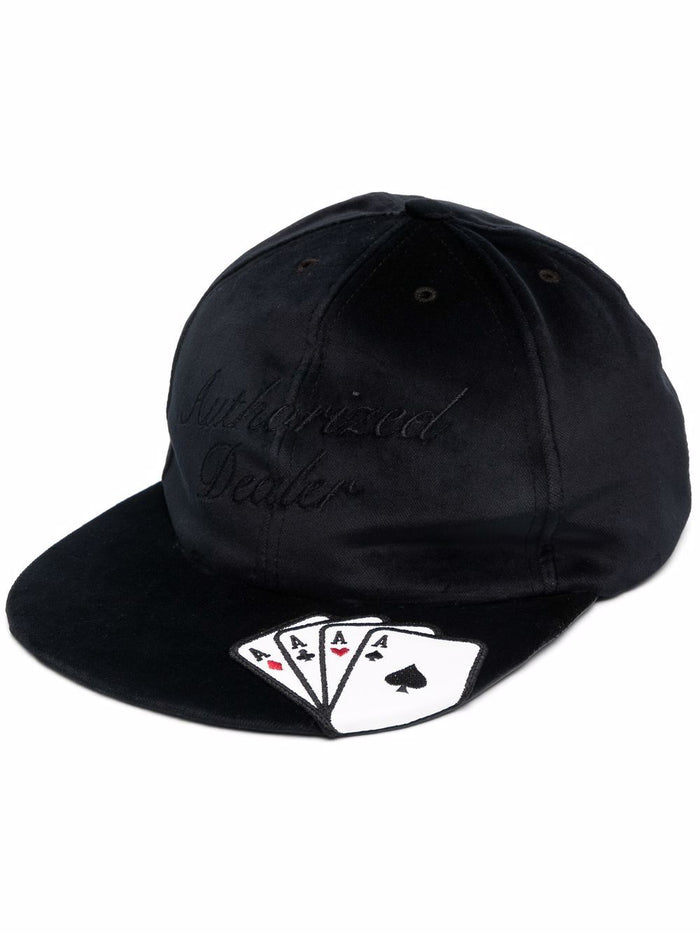 JUST DON Authorized Dealer Velvet Cap Black - MAISONDEFASHION.COM
