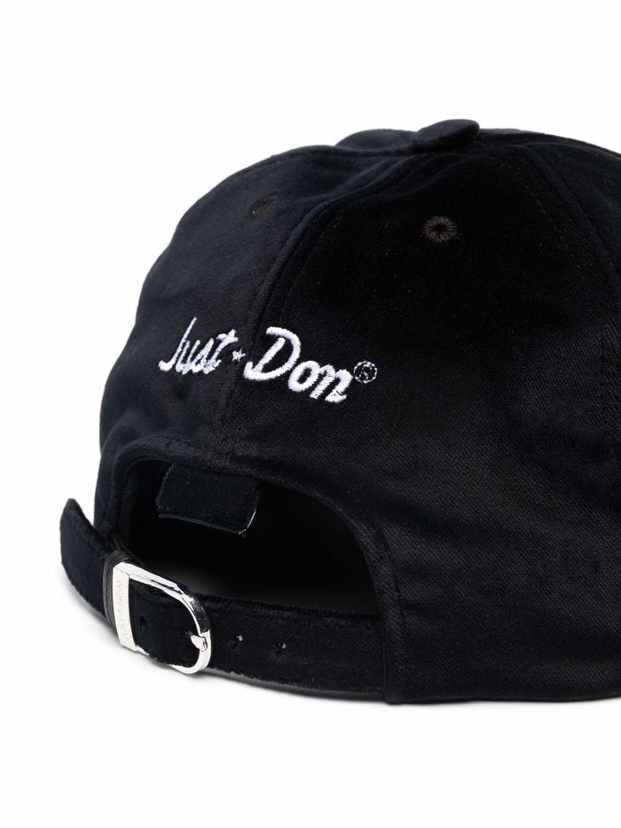 JUST DON Authorized Dealer Velvet Cap Black - MAISONDEFASHION.COM