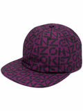 KENZO All Over Logo Cap Purple - MAISONDEFASHION.COM