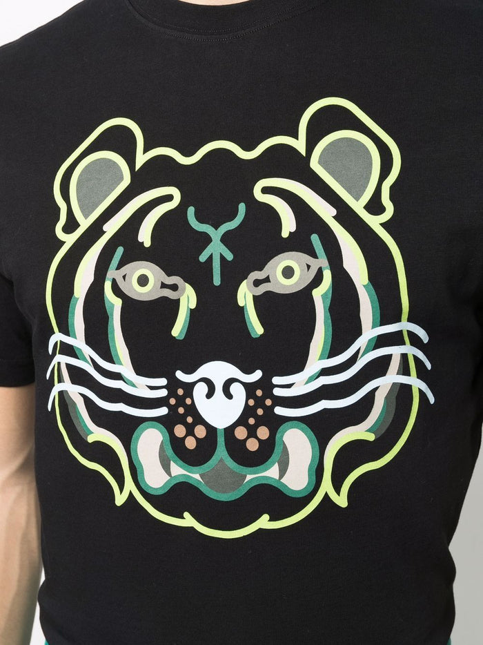 KENZO K-Tiger Relaxed T-Shirt Black - MAISONDEFASHION.COM