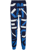 KENZO Logo Print Track Pants Blue - MAISONDEFASHION.COM