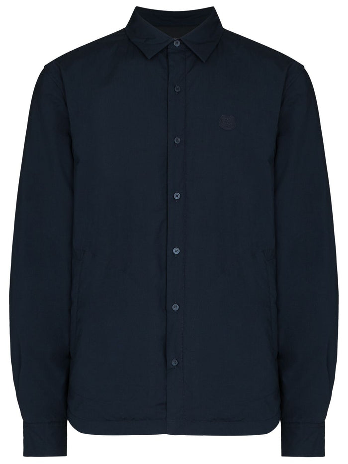 KENZO Padded Logo Tiger Shirt Navy - MAISONDEFASHION.COM