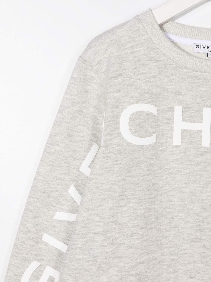 GIVENCHY KIDS 3 Logo Sweatshirt Grey - Maison De Fashion