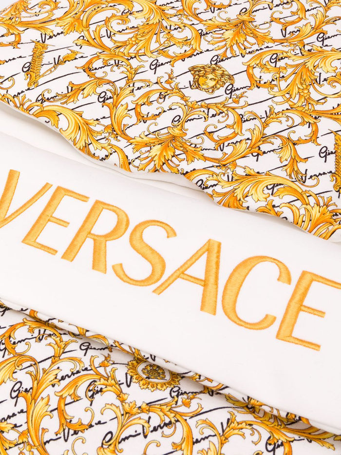 VERSACE KIDS baroque print blanket - Maison De Fashion