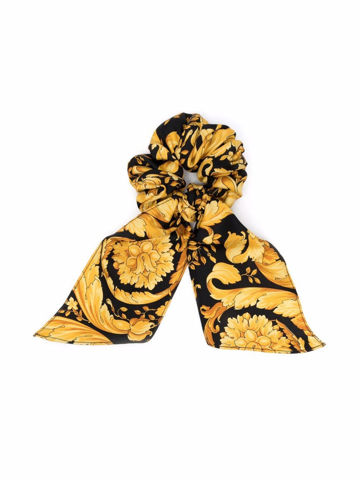 VERSACE KIDS Baroque Print Scrunchie - MAISONDEFASHION.COM