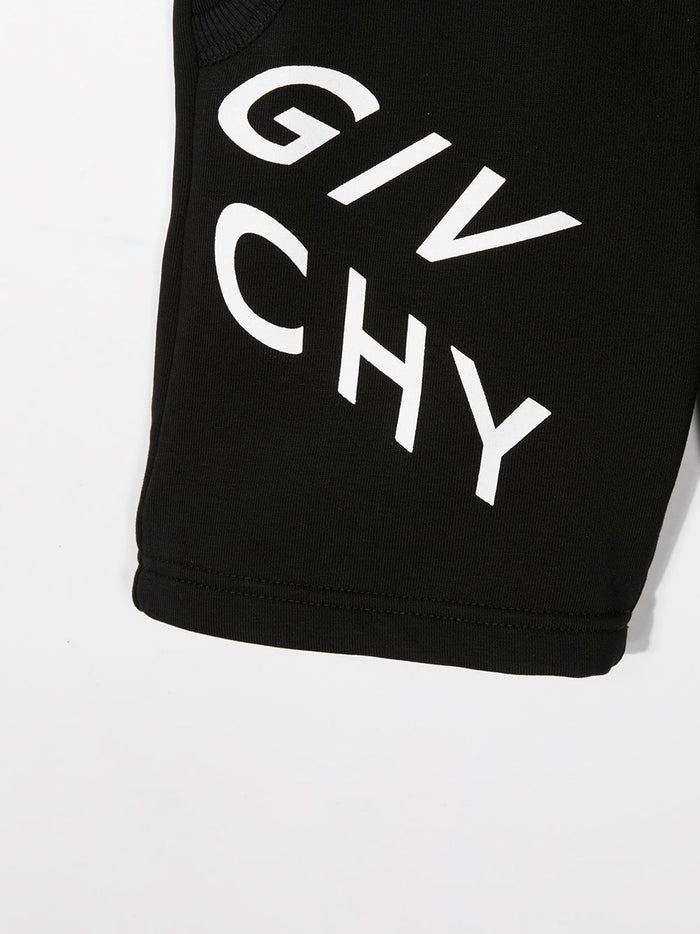 GIVENCHY KIDS Logo-print track shorts Black - MAISONDEFASHION.COM
