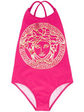VERSACE KIDS medusa logo swimsuit pink - Maison De Fashion