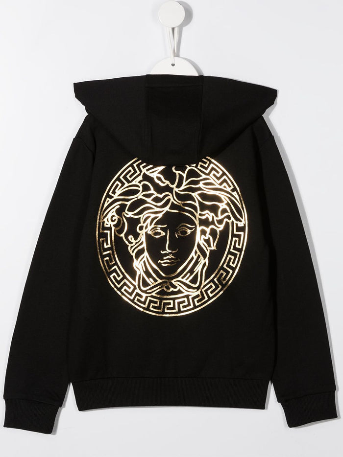 VERSACE KIDS Medusa Print Hoodie Black - Maison De Fashion