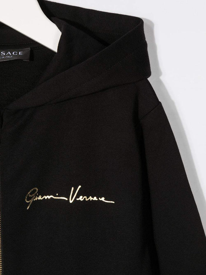 VERSACE KIDS Medusa Print Hoodie Black - Maison De Fashion