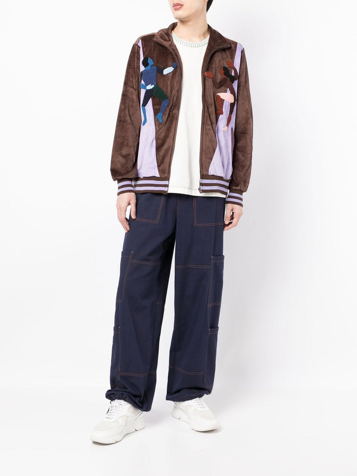 KIDSUPER Colour-block bomber jacket Brown - MAISONDEFASHION.COM