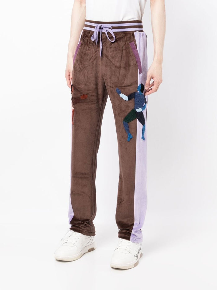 KIDSUPER Colour-block track pants Brown - MAISONDEFASHION.COM