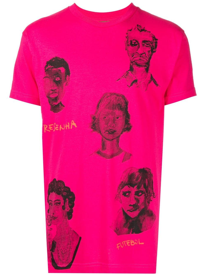 KIDSUPER Graphic-print short-sleeve T-shirt Pink - MAISONDEFASHION.COM