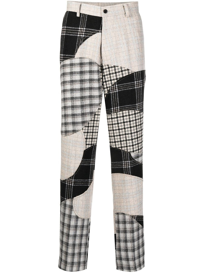 KIDSUPER Patchwork straight-leg trousers Grey - MAISONDEFASHION.COM