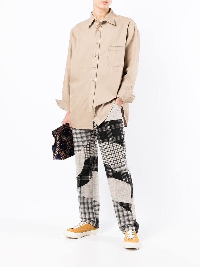 KIDSUPER Patchwork straight-leg trousers Grey - MAISONDEFASHION.COM