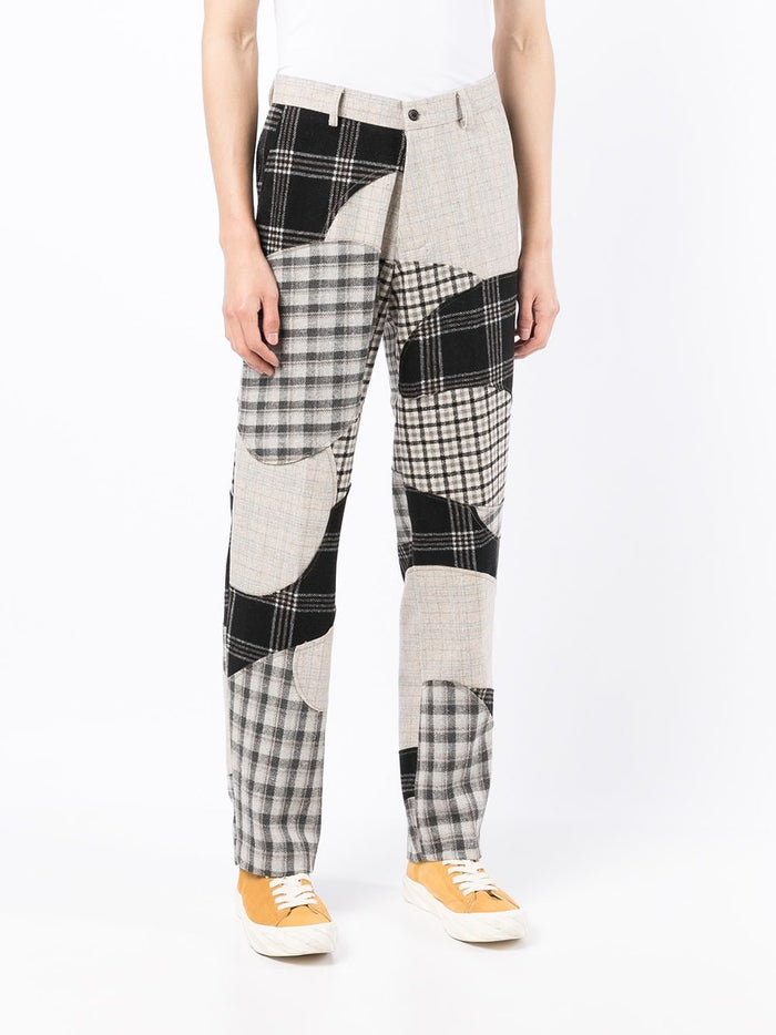 KIDSUPER Patchwork straight-leg trousers Grey - MAISONDEFASHION.COM