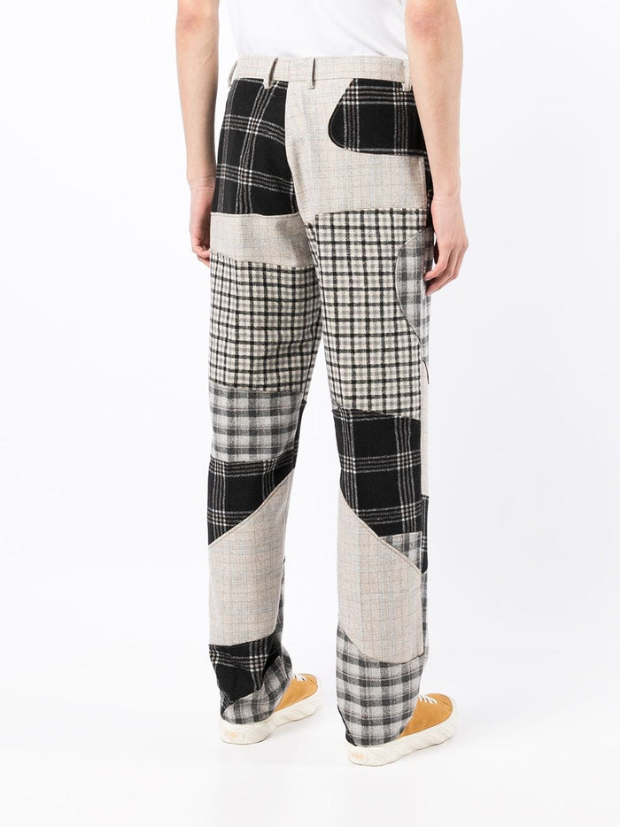 KIDSUPER Patchwork straight-leg trousers Grey - MAISONDEFASHION.COM