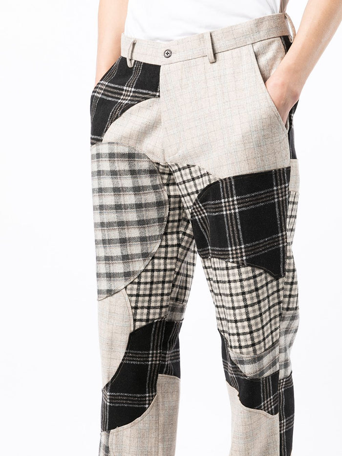 KIDSUPER Patchwork straight-leg trousers Grey - MAISONDEFASHION.COM
