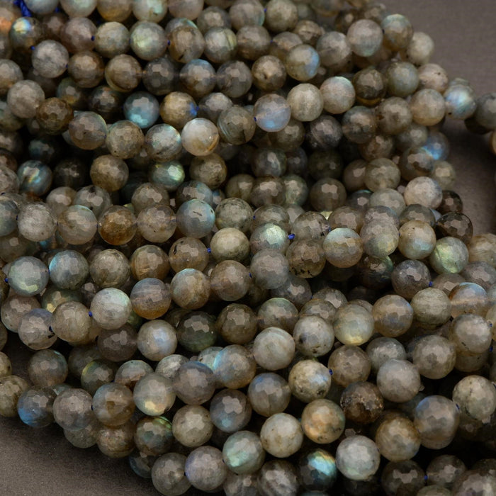 Labradorite · Faceted · Round · 6mm, 8mm, 10mm, Tejas Beads, Beads