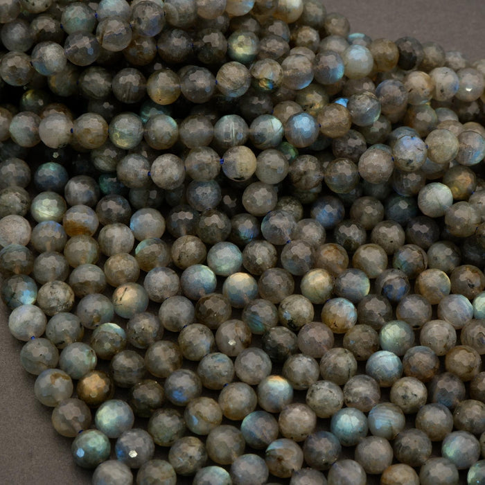 Labradorite · Faceted · Round · 6mm, 8mm, 10mm, Tejas Beads, Beads