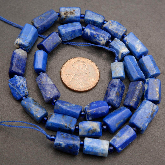 Lapis Lazuli · Smooth · Freeform Tube · 8mm, Tejas Beads, Beads