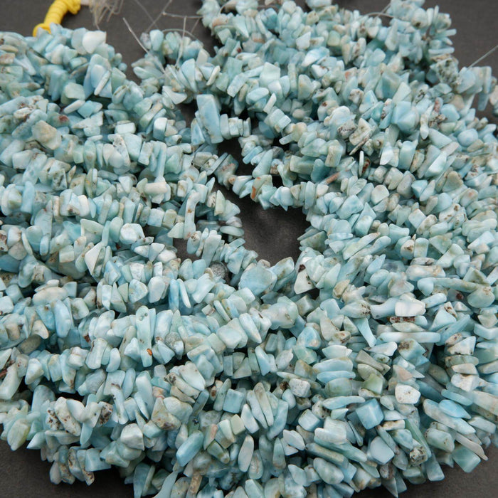 Larimar · Smooth · Freeform Chips · 7mm, Tejas Beads, Beads