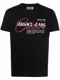 VERSACE Logo Print T-Shirt Black - MAISONDEFASHION.COM