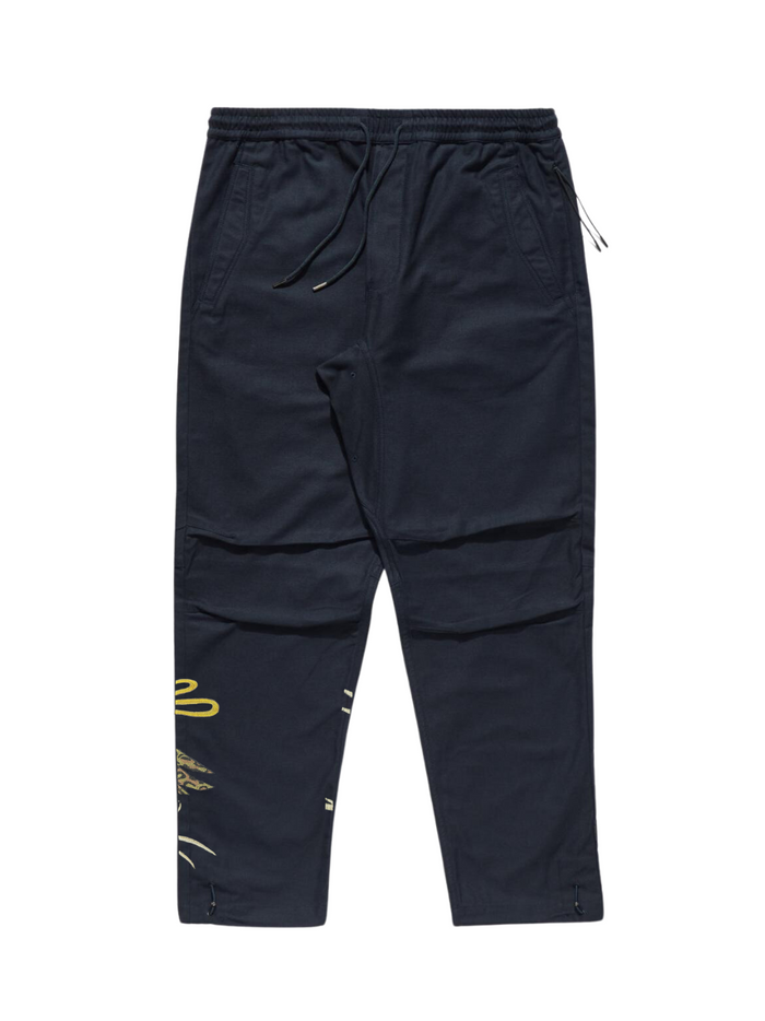 MAHARISHI Crane Woven Trackpants Navy - MAISONDEFASHION.COM