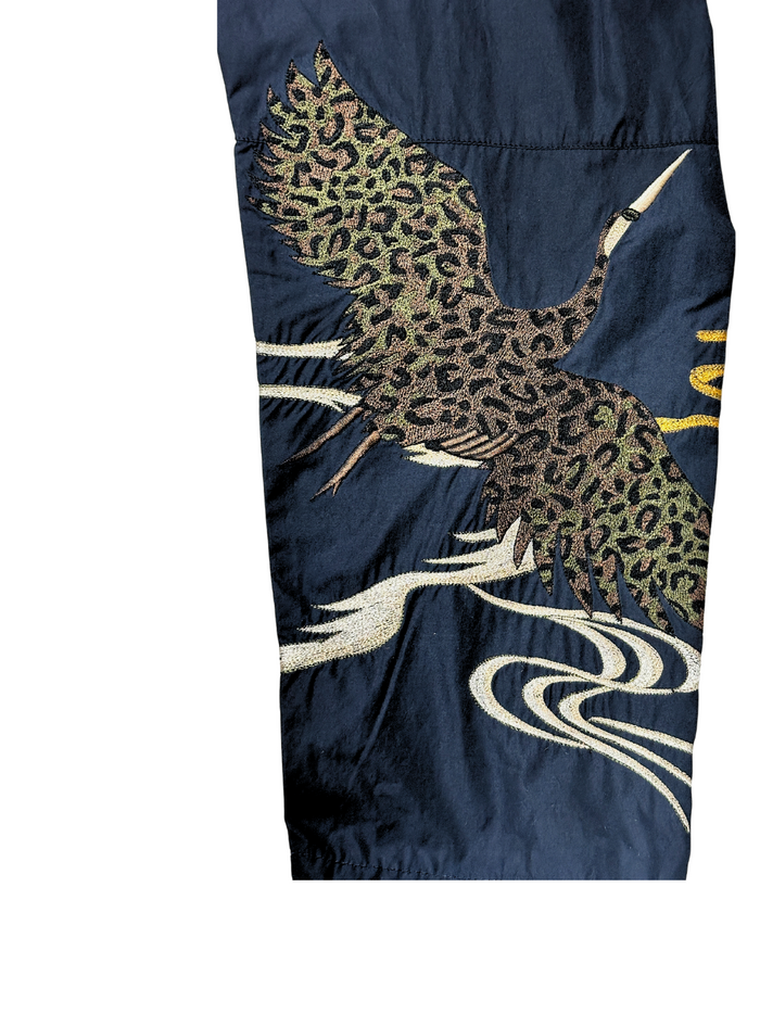 MAHARISHI Crane Woven Trackpants Navy - MAISONDEFASHION.COM